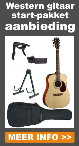 Western gitaar start-pakket aanbieding