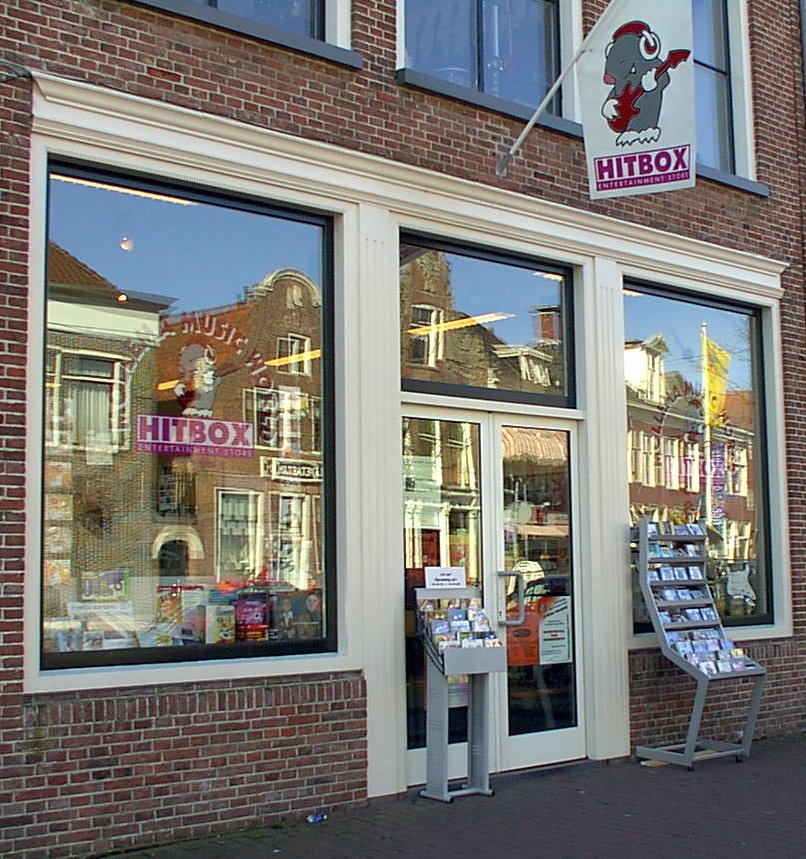 Mollema Music World op Groenmarkt 3 in 2001.