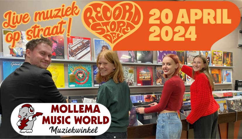 Record Store day 2024 bij Mollema Music World.